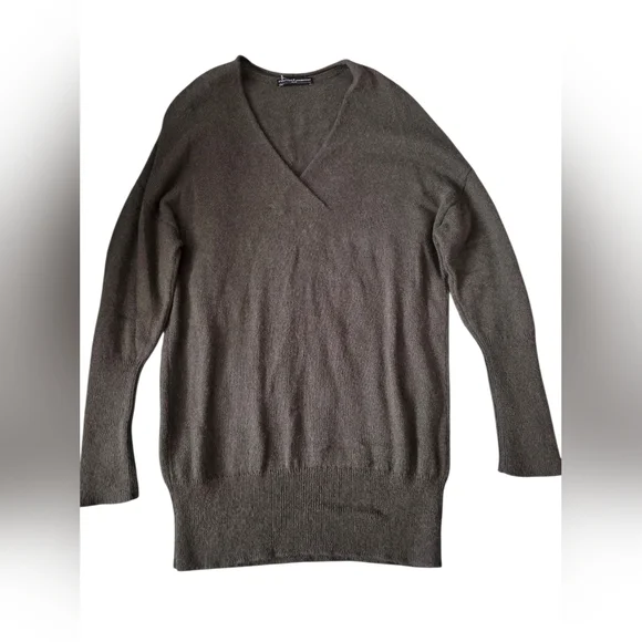 Peruvian Connection Green Alpaca V Neck Sweater Size L - Picture 1 of 4